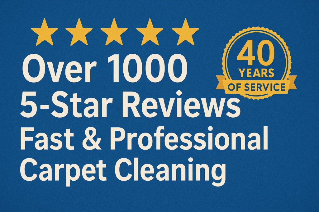 40 Yrs of Service | Easy Clean Carpet Care over 1000 s-star reviews